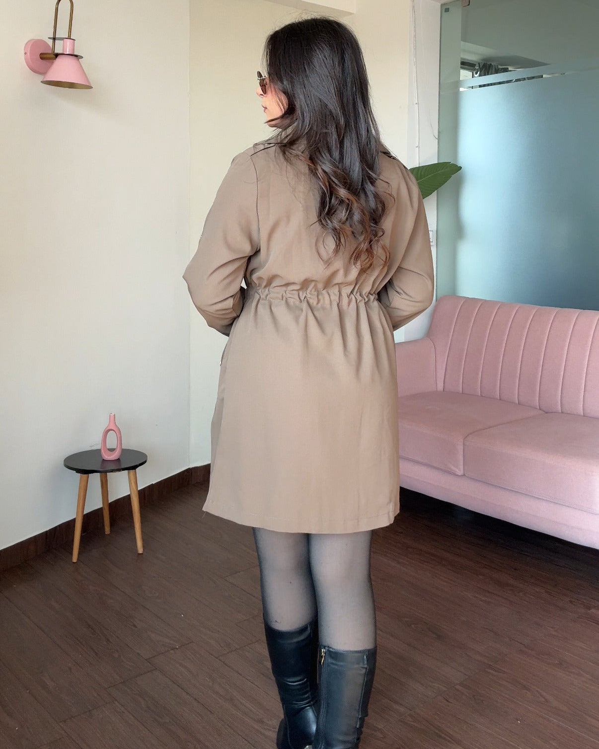 Lightweight Waist Adjustable Trench Shrug