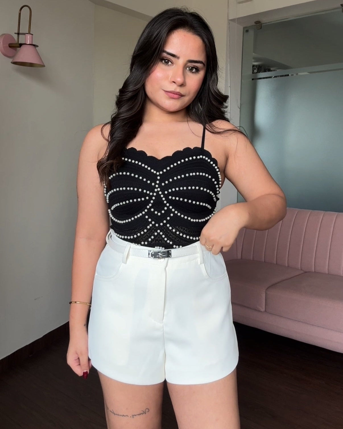 Pearl Stuffed Padded Seemless Cami Top