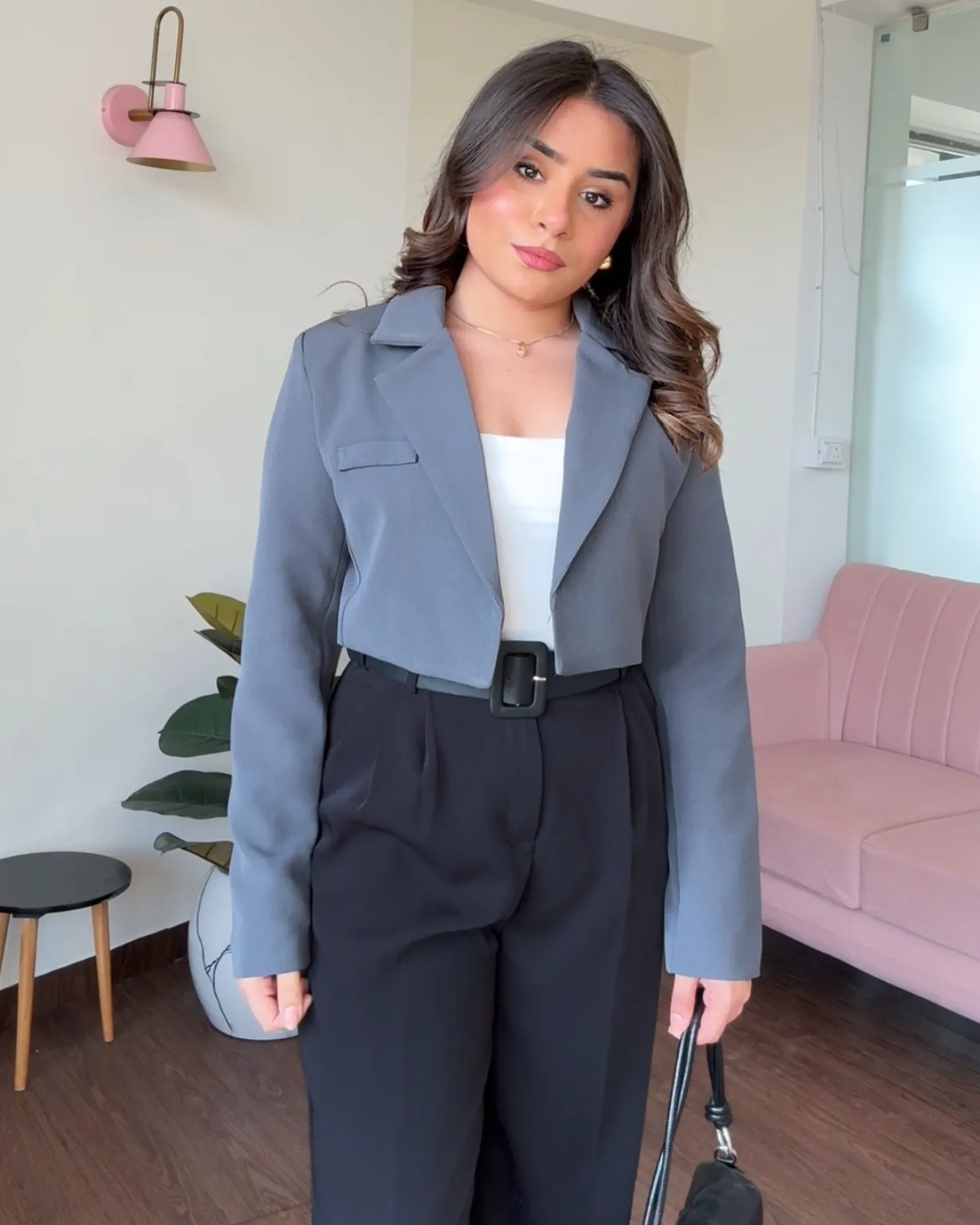 Premium Tailored Cropped Women's Blazer