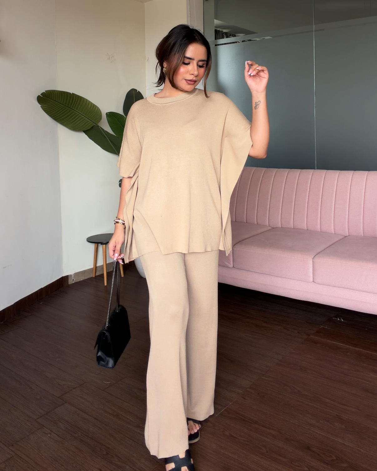 Round Neck Relaxed Fit Co-ord Set