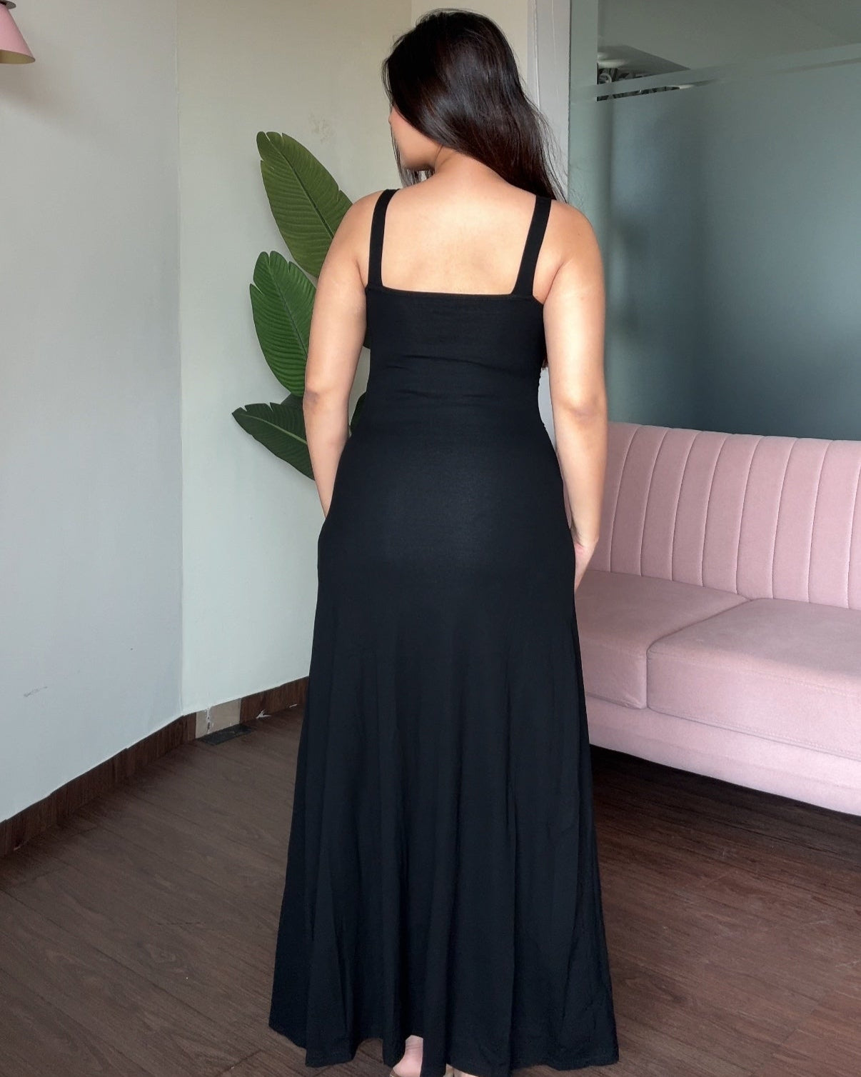 Ruched Fit And Flared Maxi Dress