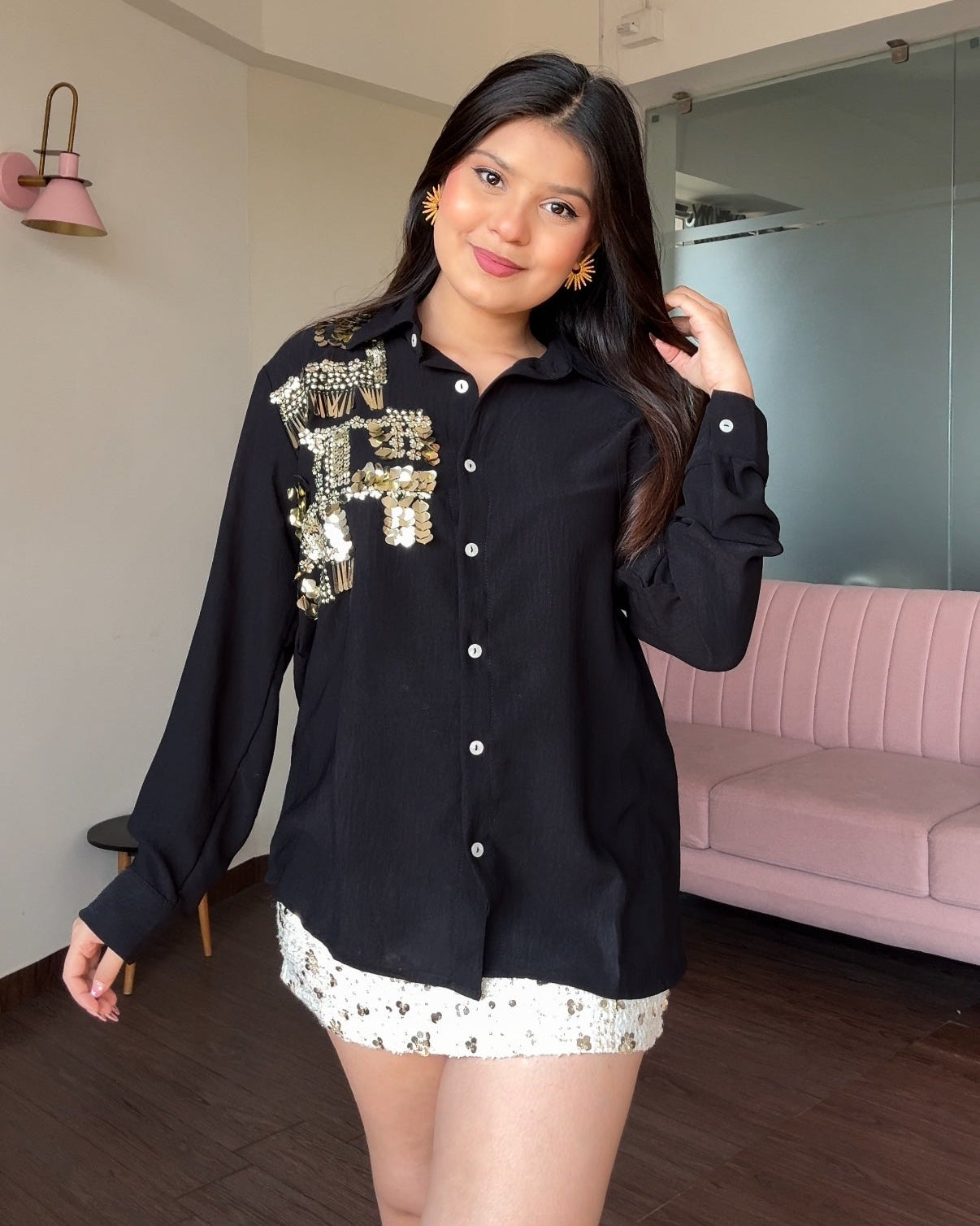Sequin Detailing Shirt