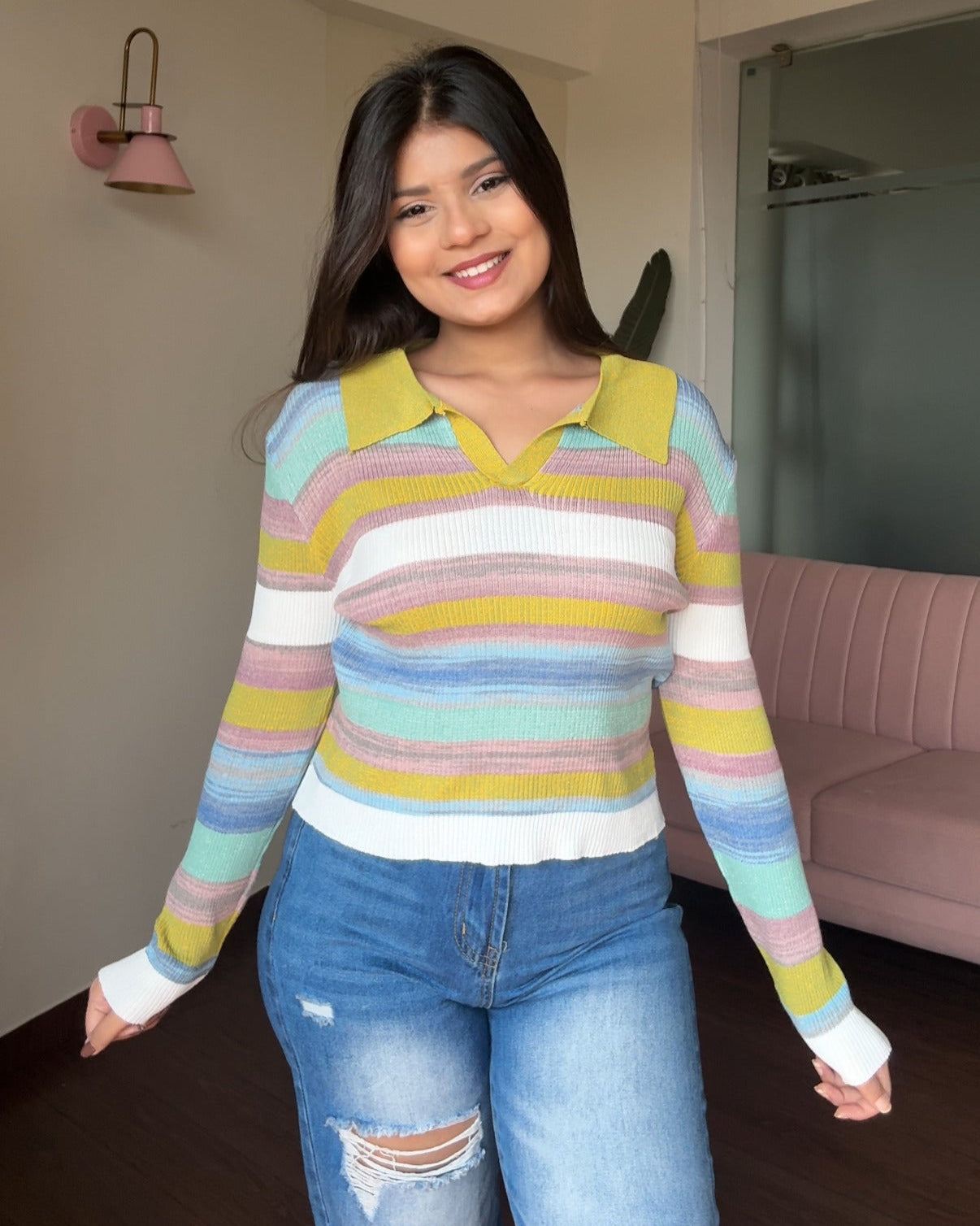 Shaded Polo Full Sleeve Tee