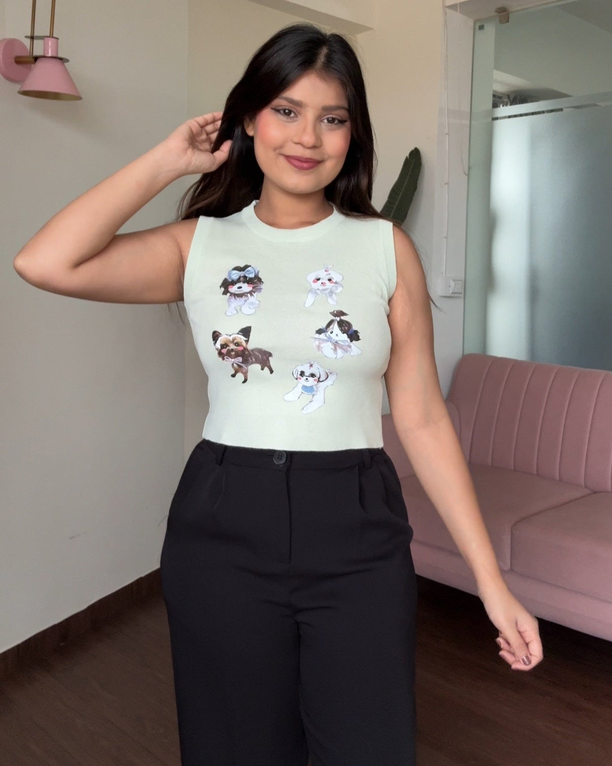 Shih Tzu With A Bow Cami Top