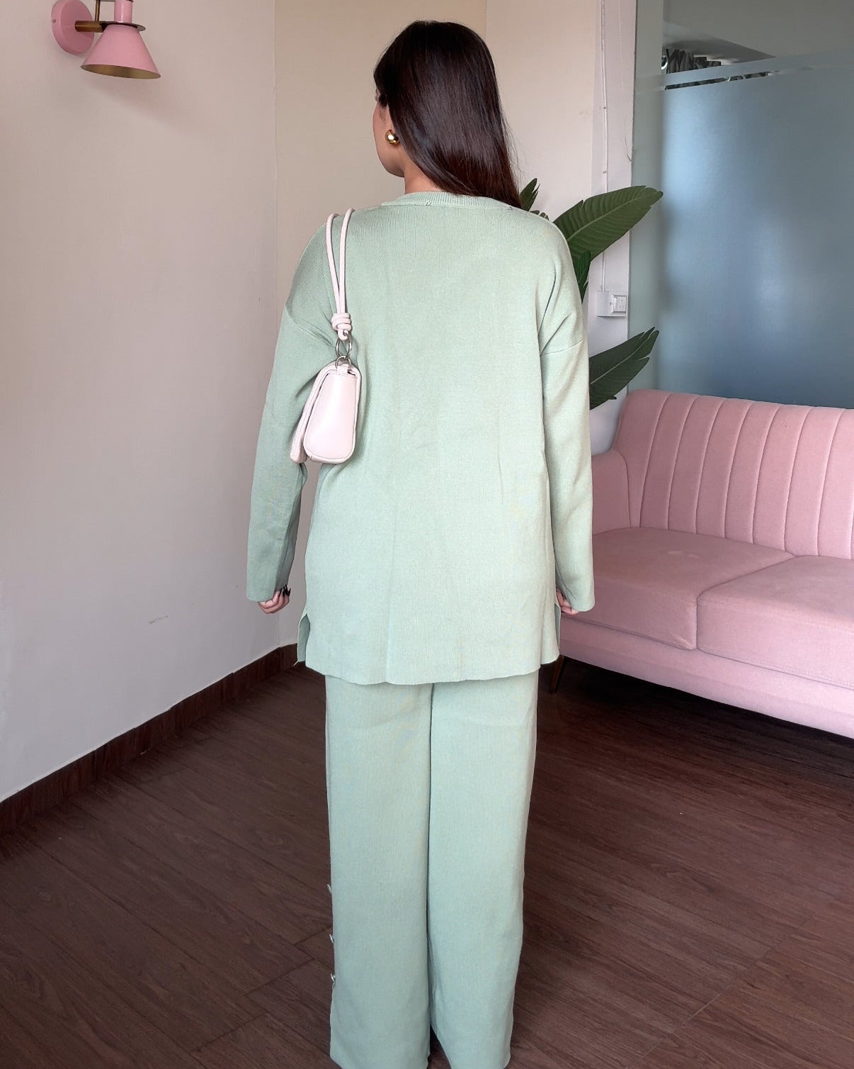 Solid Button Detailing Relaxed Fit Co-ord Set