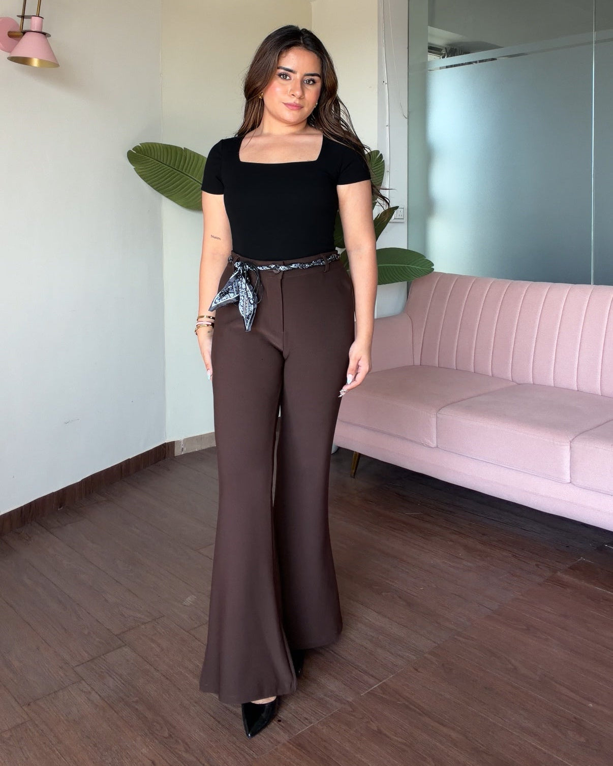 Stretchy Fit And Flared Pants