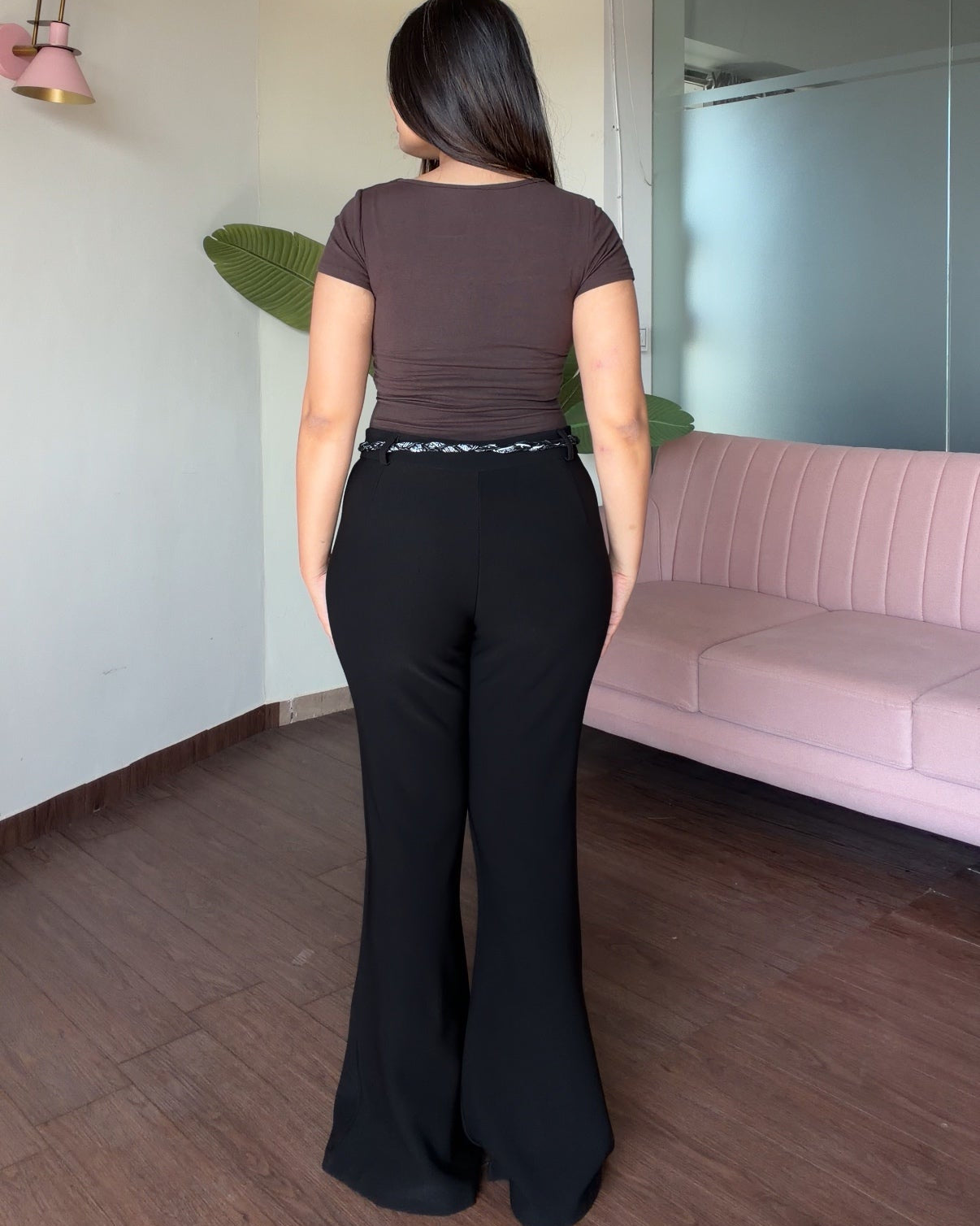 Stretchy Fit And Flared Pants