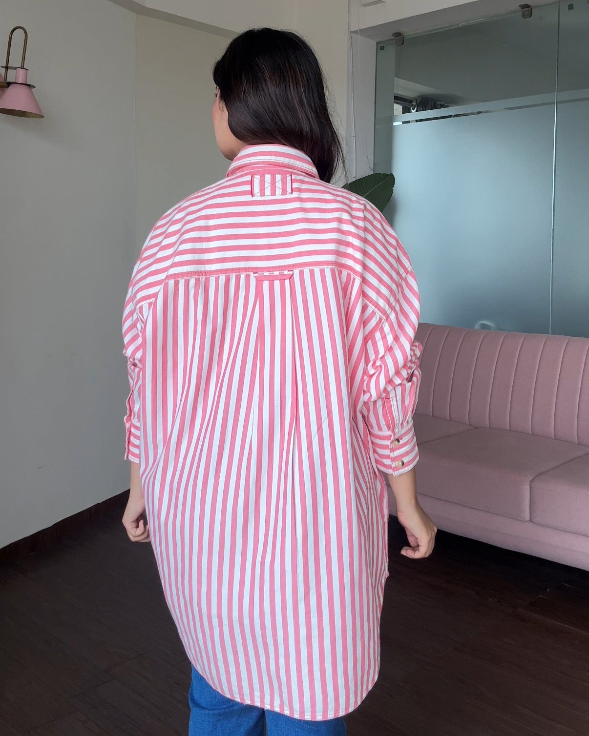 Striped Oversized Cotton Shirt