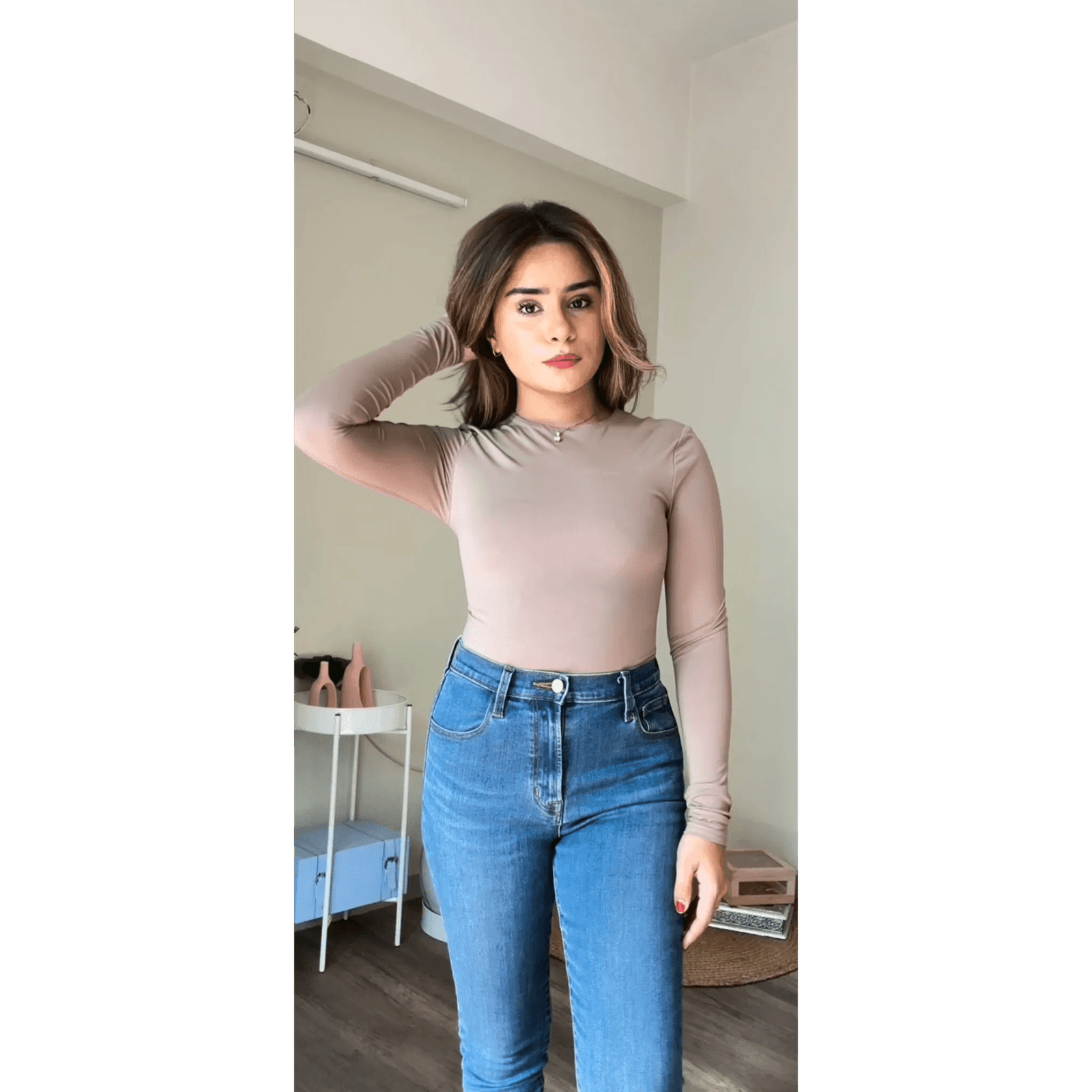 Backless Tie Up Full Sleeve Bodysuit