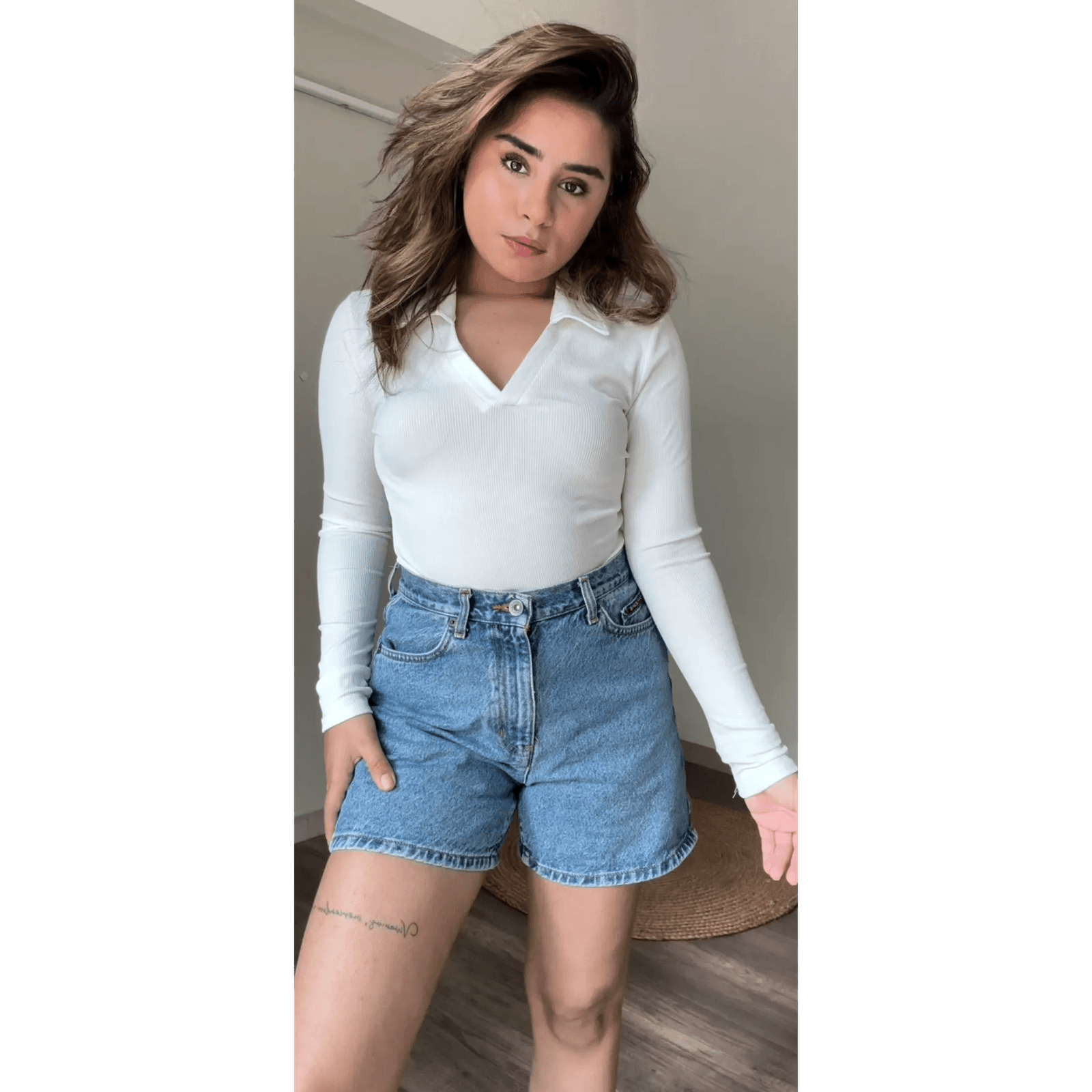Collared Full Sleeves Bodysuit