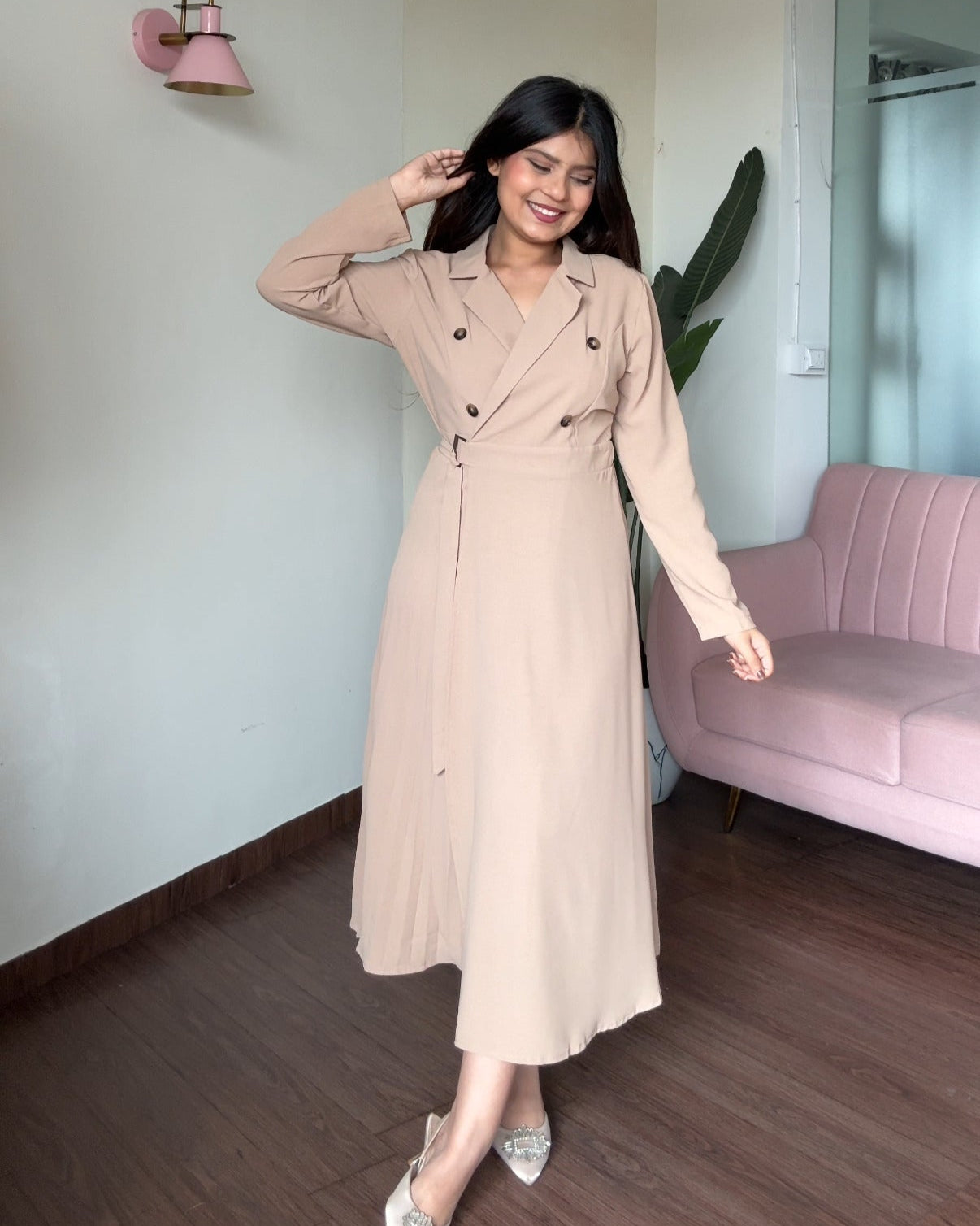 Wrap-Around Blazer Dress