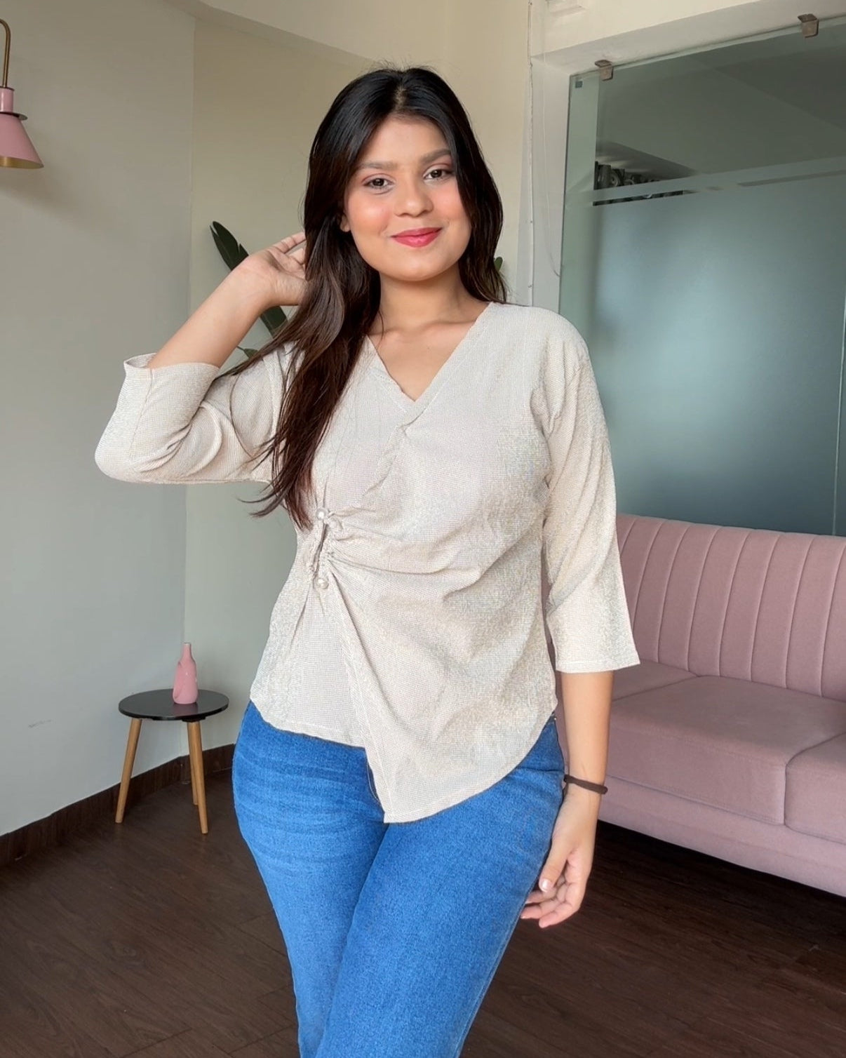 Wrap Style Formal Top