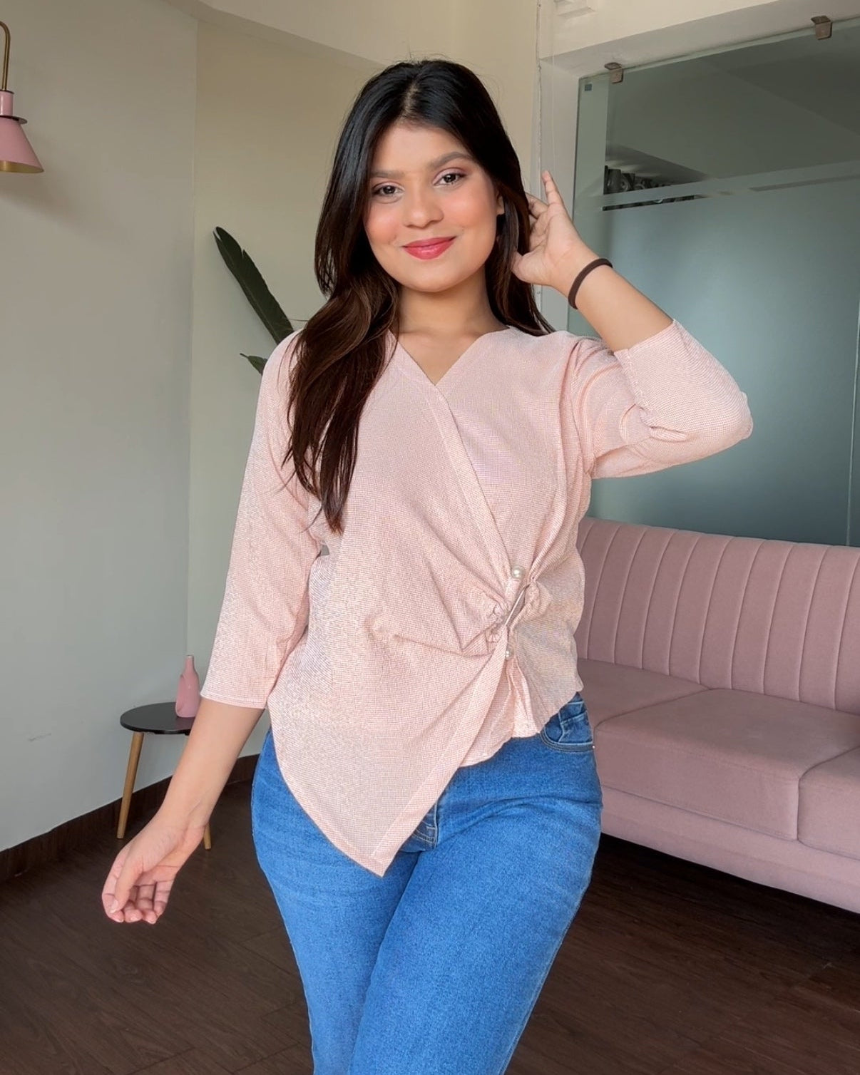 Wrap Style Formal Top