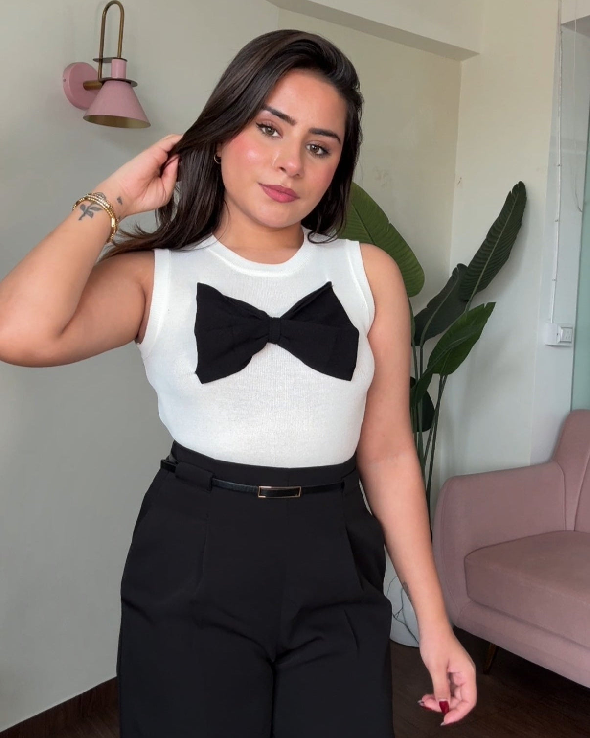 Attached Bow Tank Top