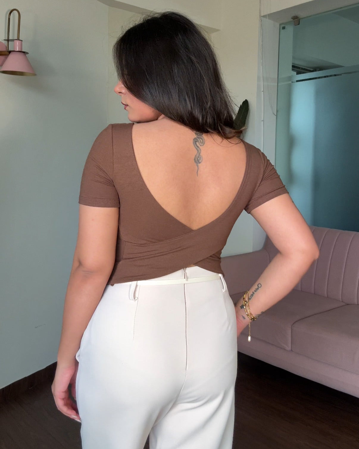 Back Cross Padded Tee