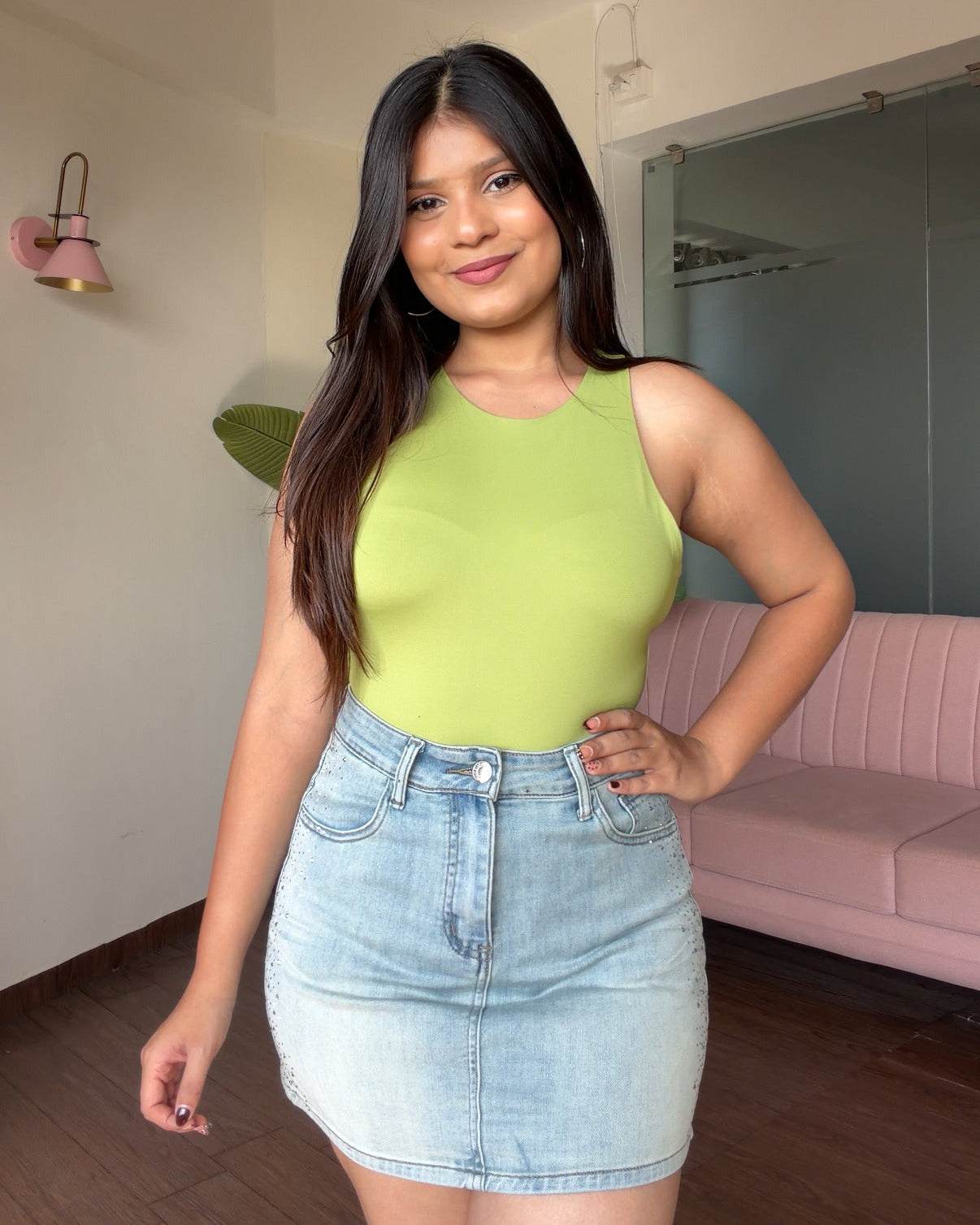 Basic Round Neck Cut Sleeve Bodysuit