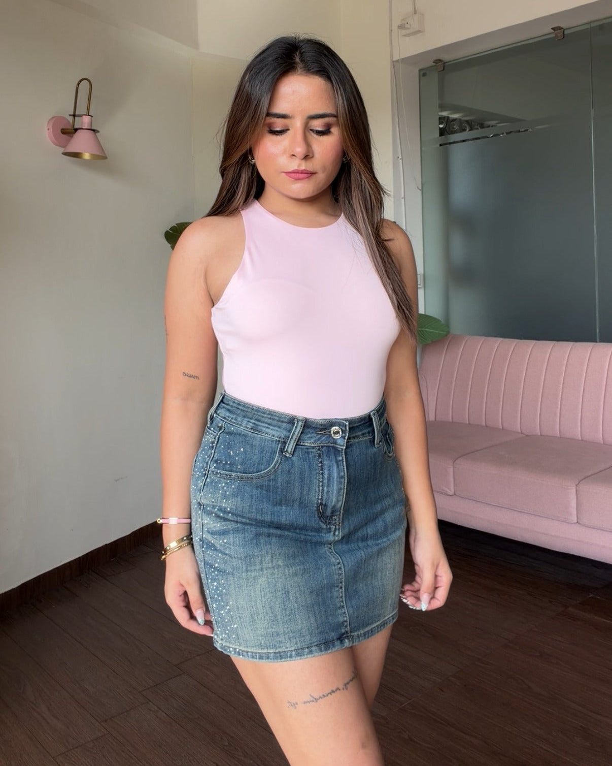 Basic Round Neck Cut Sleeve Bodysuit
