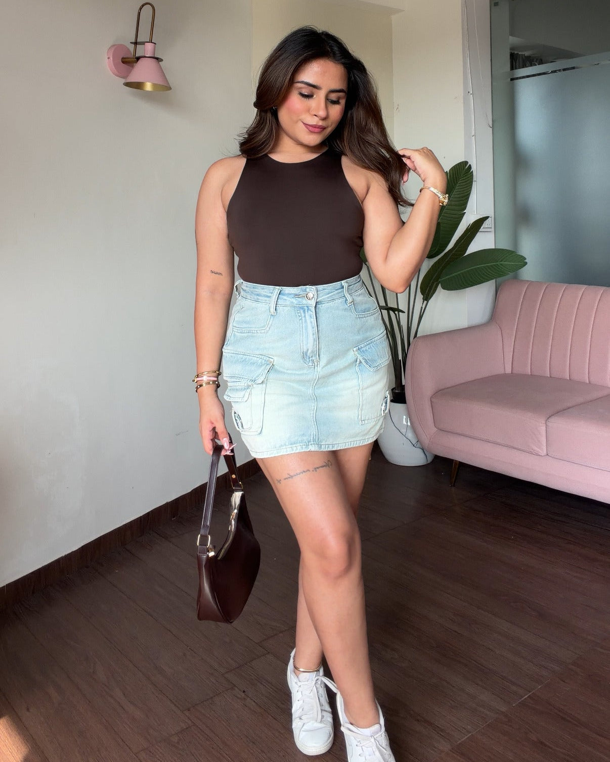 Basic Round Neck Cut Sleeve Bodysuit