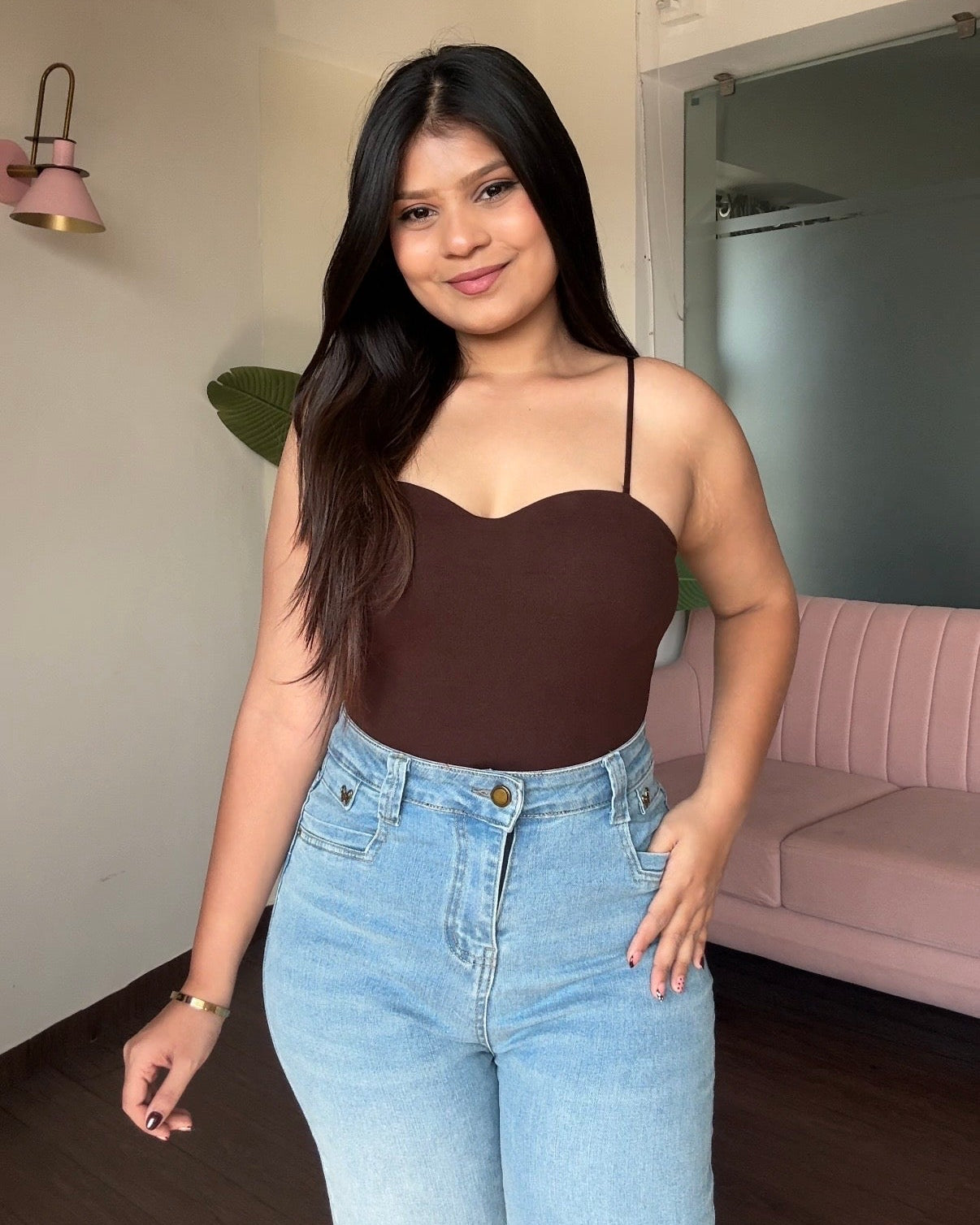 Basic Sweetheart Neckline Strappy Cami Top