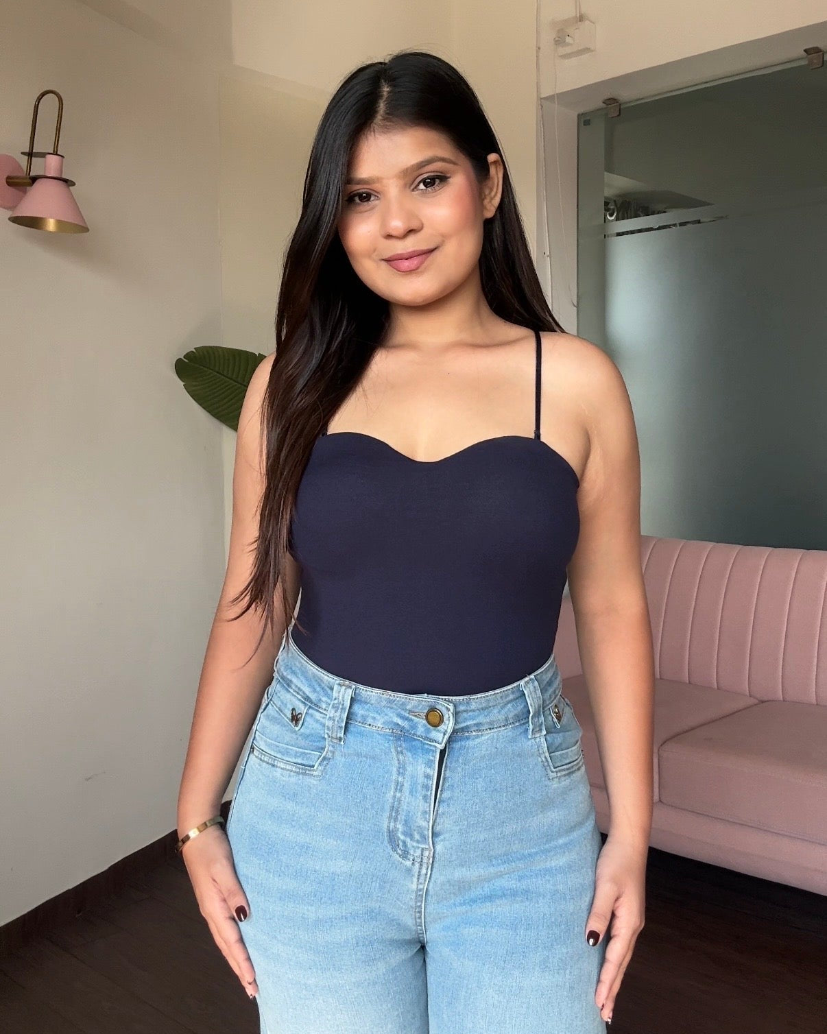 Basic Sweetheart Neckline Strappy Cami Top
