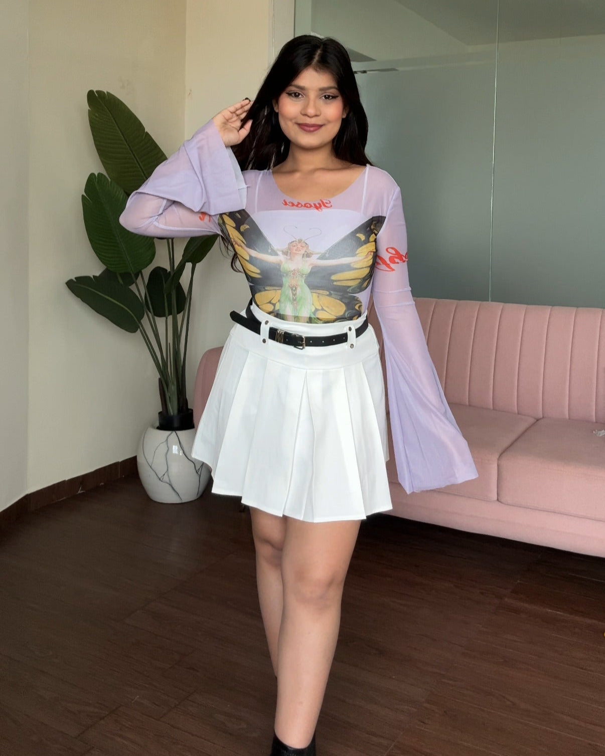 Belted Mini Tennis Skirt