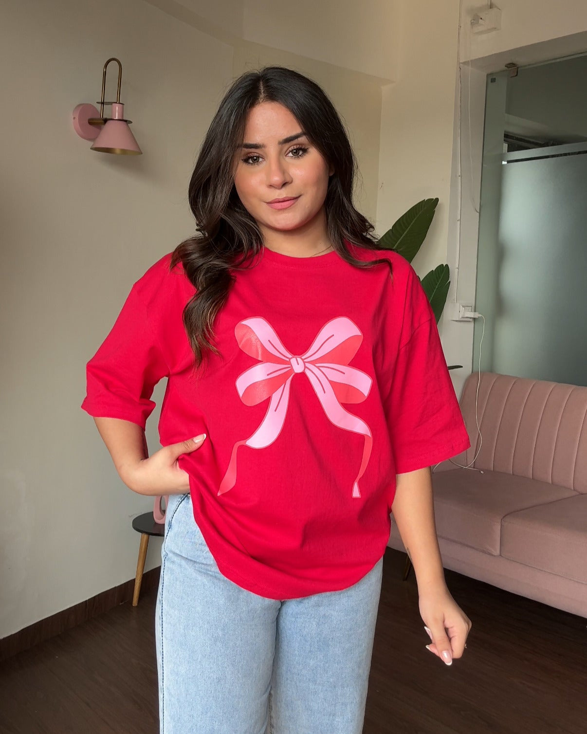 Bow Oversized Graphic Tee