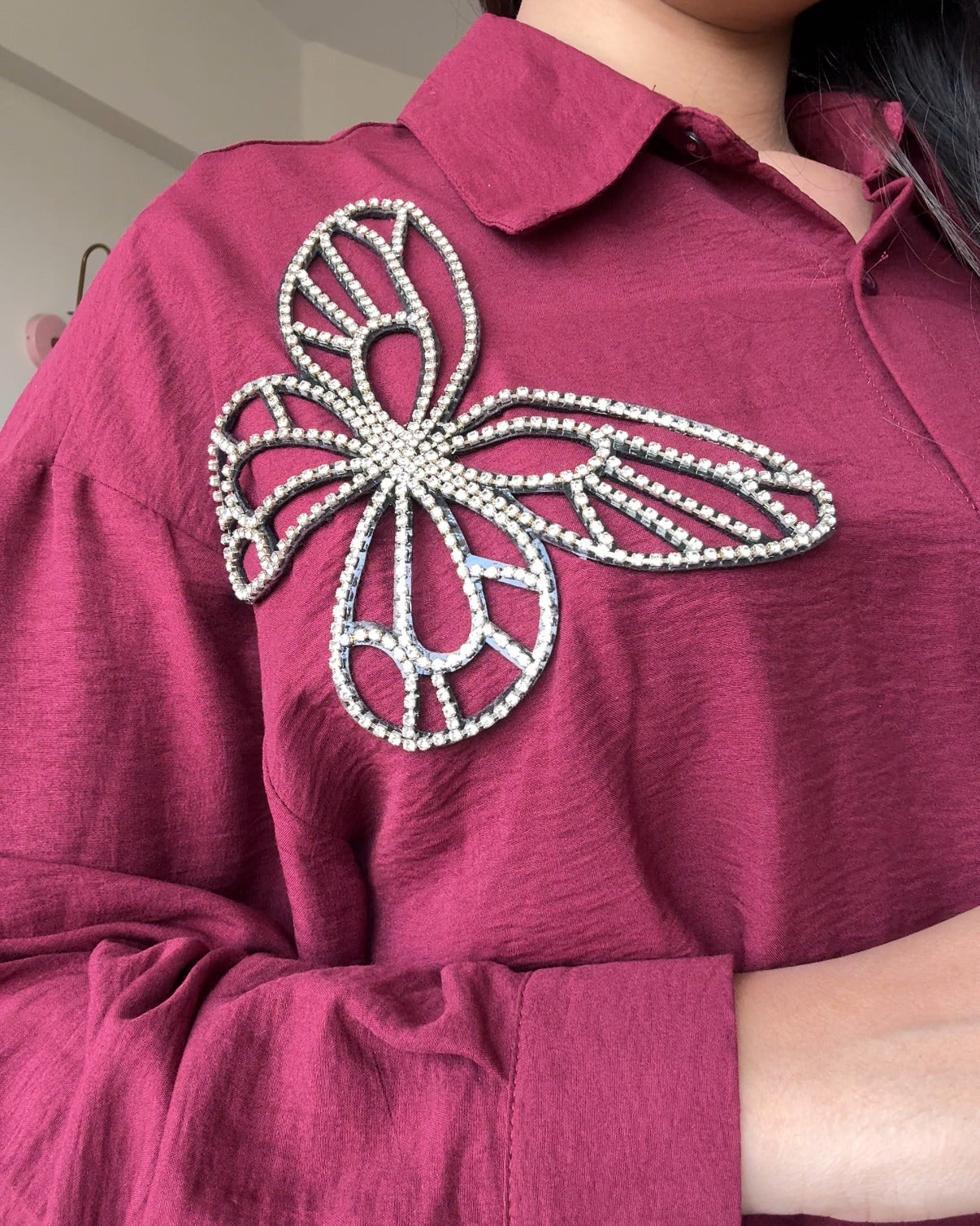 Butterfly Embellished Relaxed Fit Summer Co-ord Set