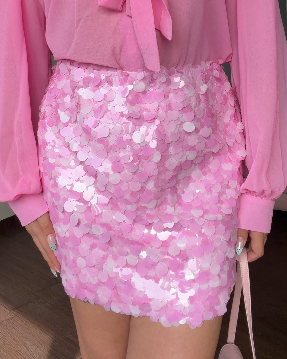 Chuncky Sequin Mini Skirt
