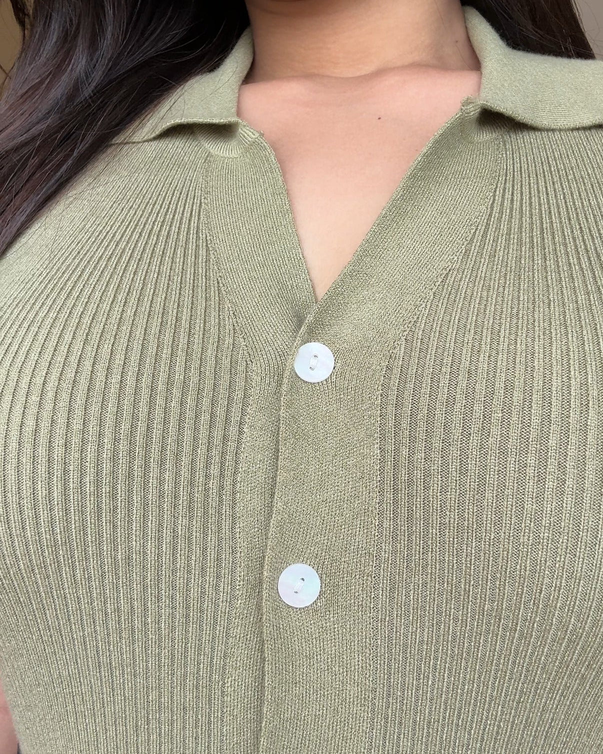 Classic Ribbed Collared Top