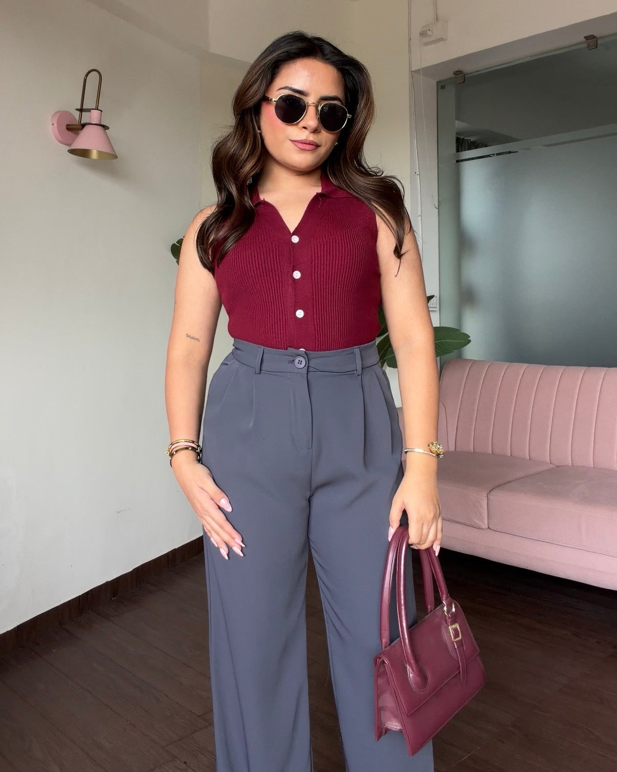 Classic Ribbed Collared Top