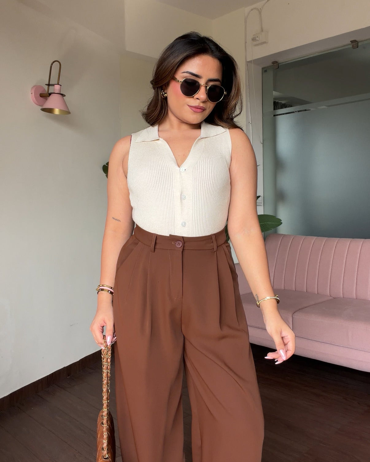 Classic Ribbed Collared Top
