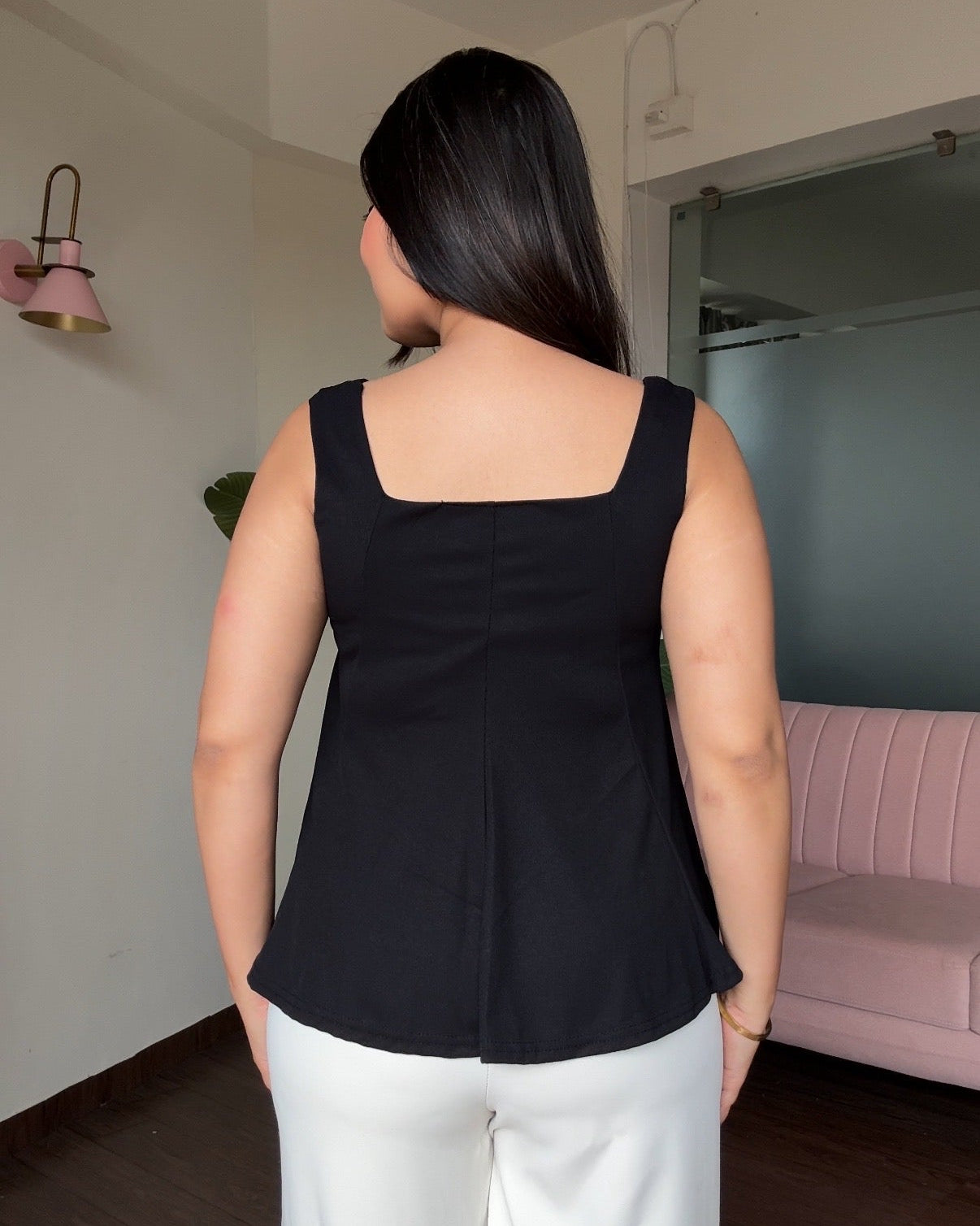 Classic Ribbed Peplum Top