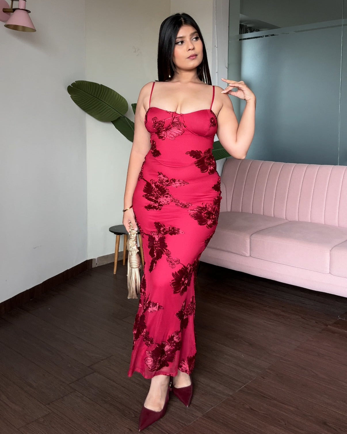 Corset Inspired Strappy Backless Dress With Embroidery