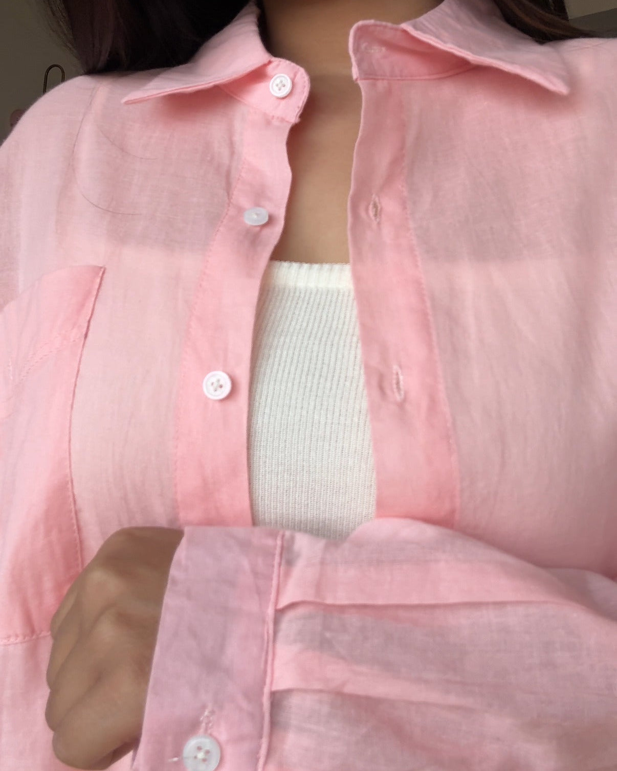 Cotton Lightweight Shirt With Cami Top