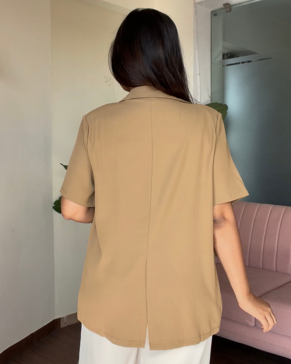 Cut Sleeve Light Weight Relaxed Fit Blazer