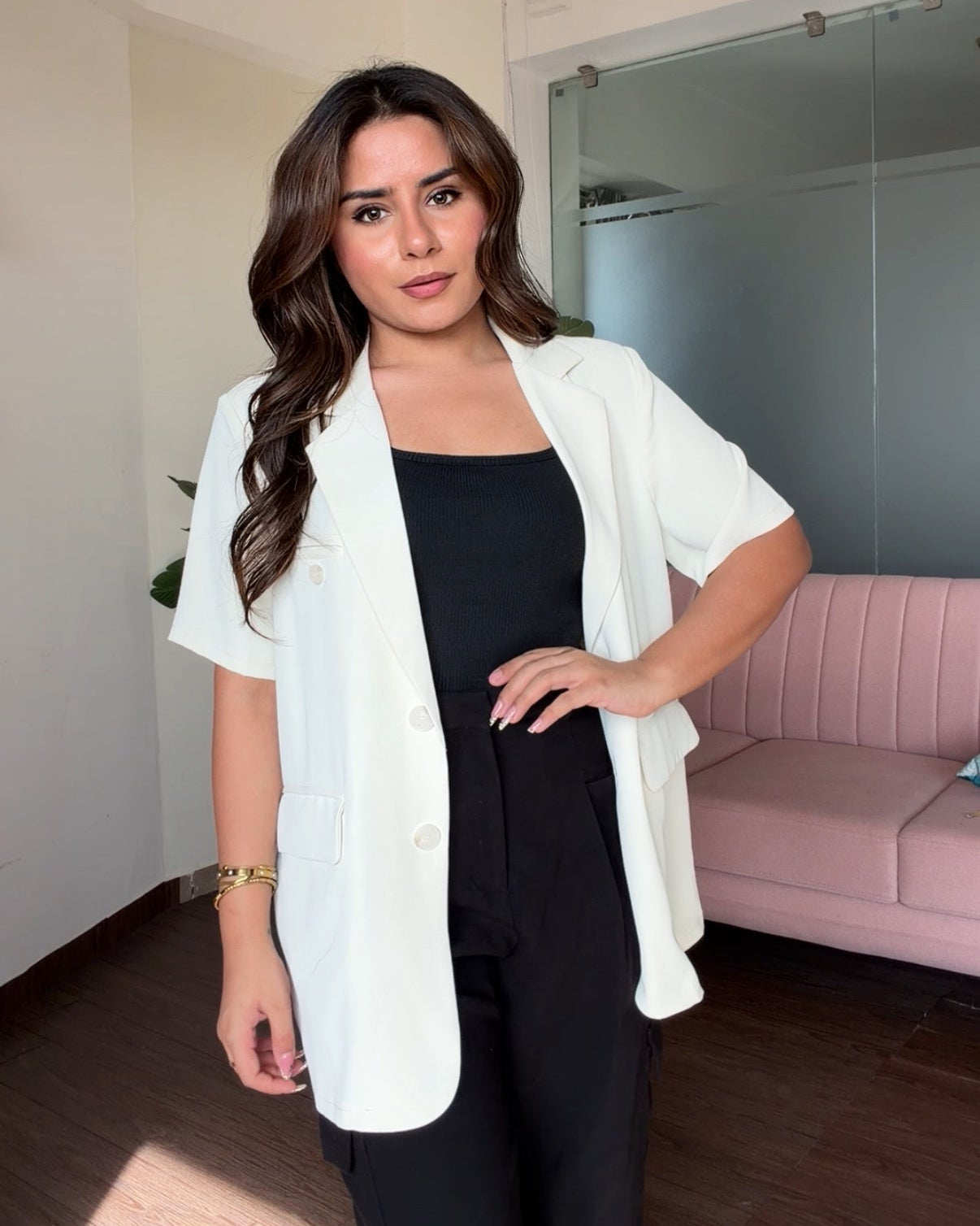 Cut Sleeve Light Weight Relaxed Fit Blazer
