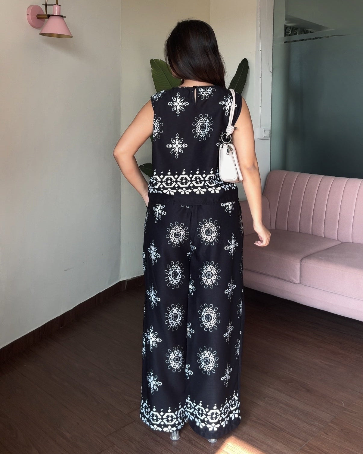 Cut Sleeve Relaxed Fit Printed Co-ord Set