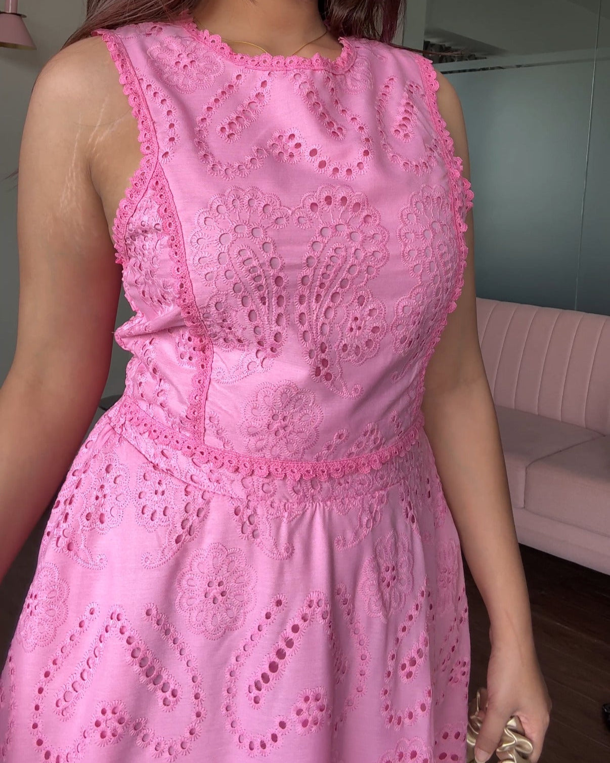 Cut Work Skirt And Top Co-ord Set