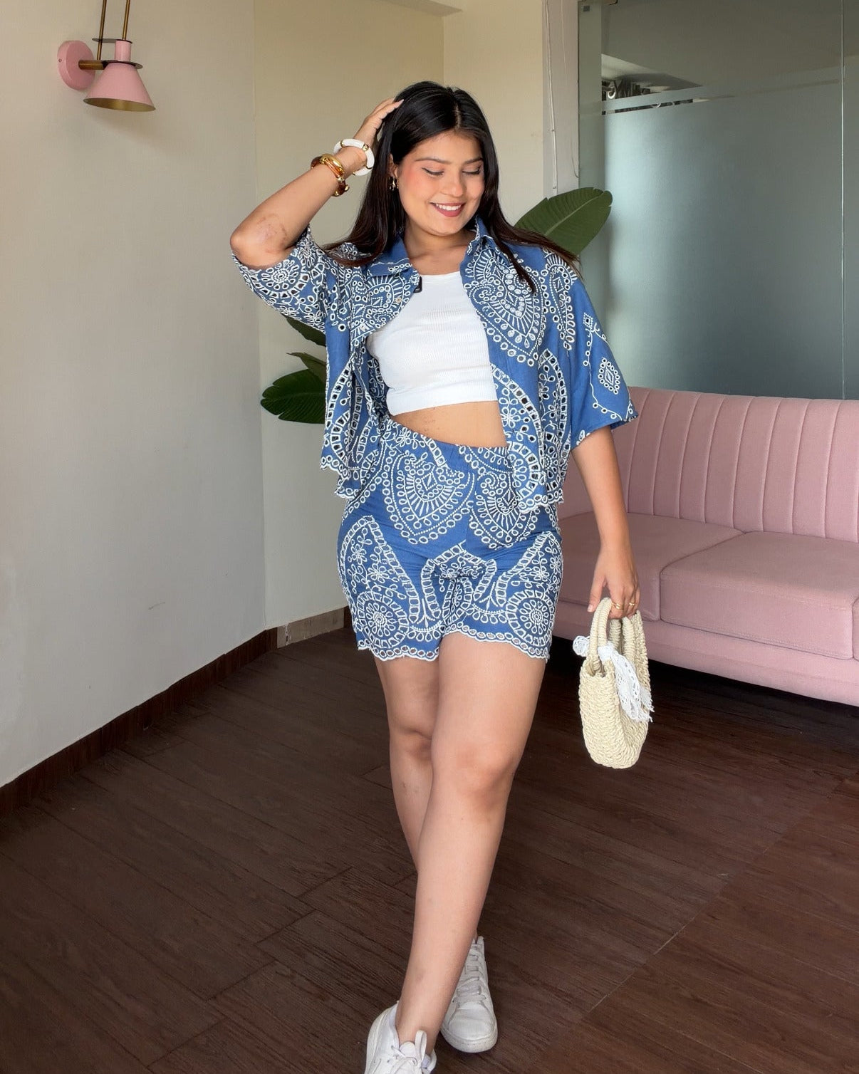 Cut work 3 Piece Summer Set