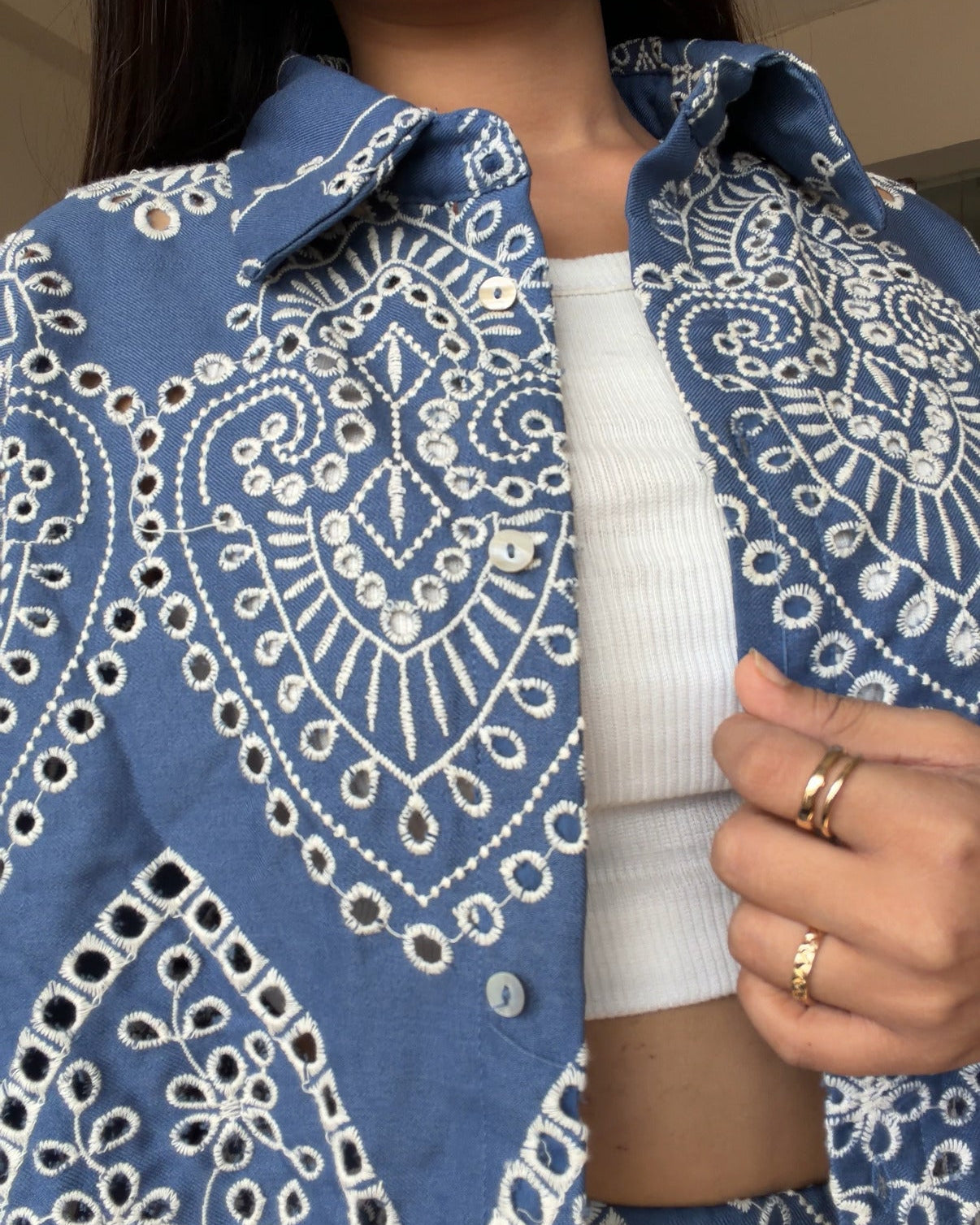 Cut work 3 Piece Summer Set