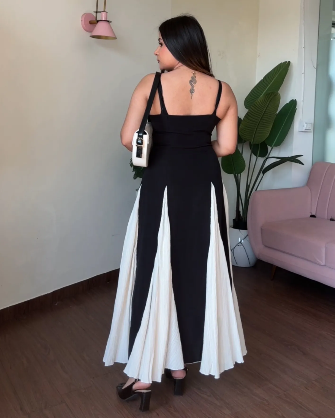 Dual Colour Long Maxi Dress