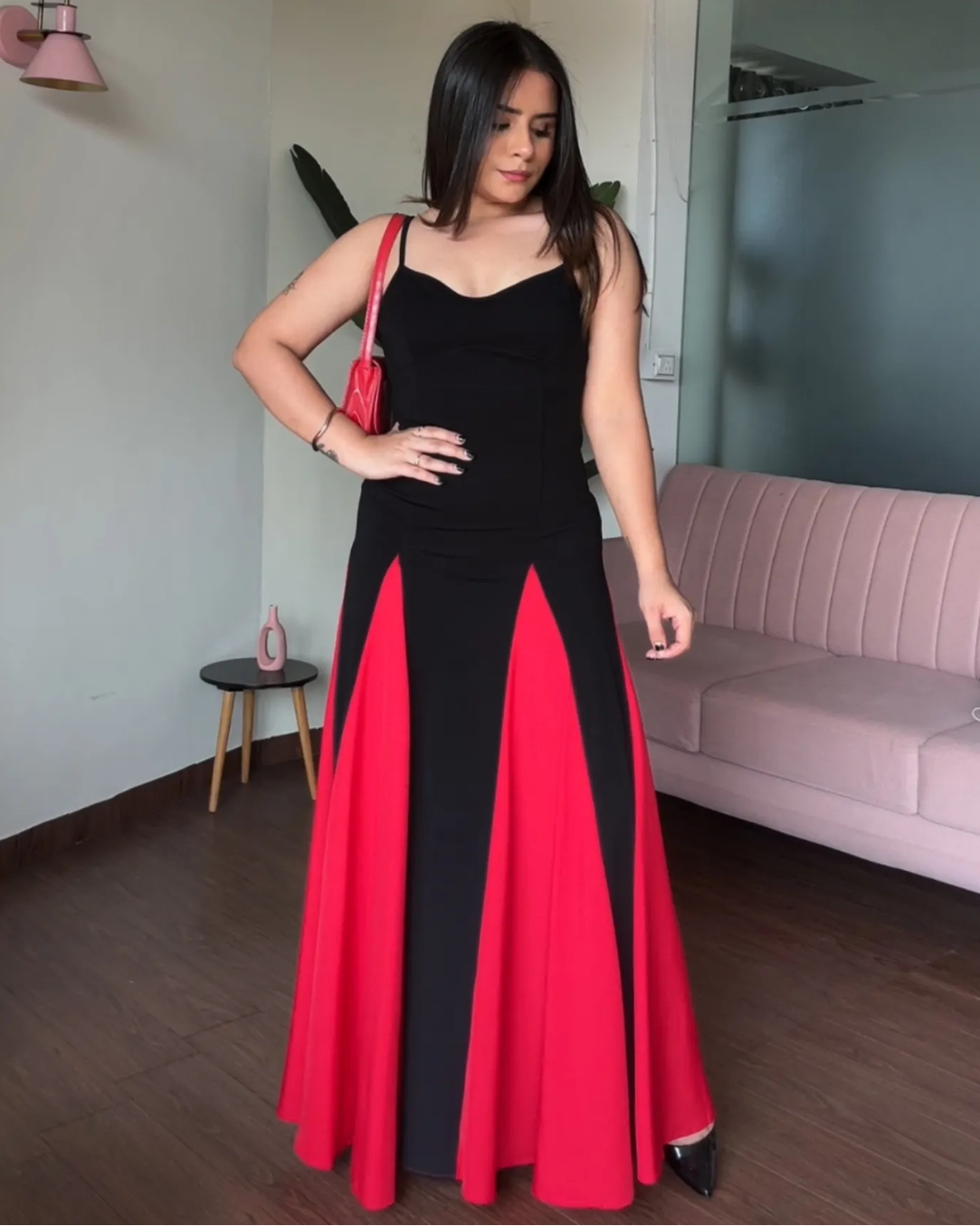Dual Colour Long Maxi Dress