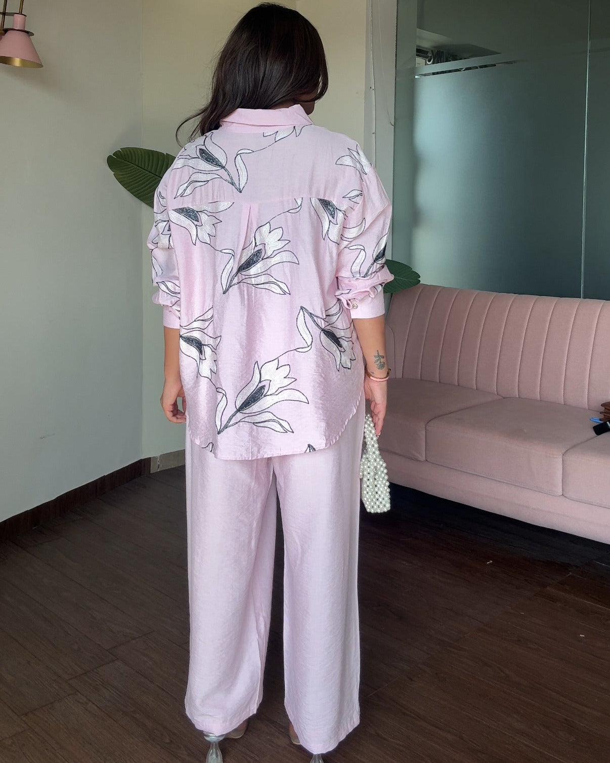 Embroidered Cotton Tulip Co-ord Set
