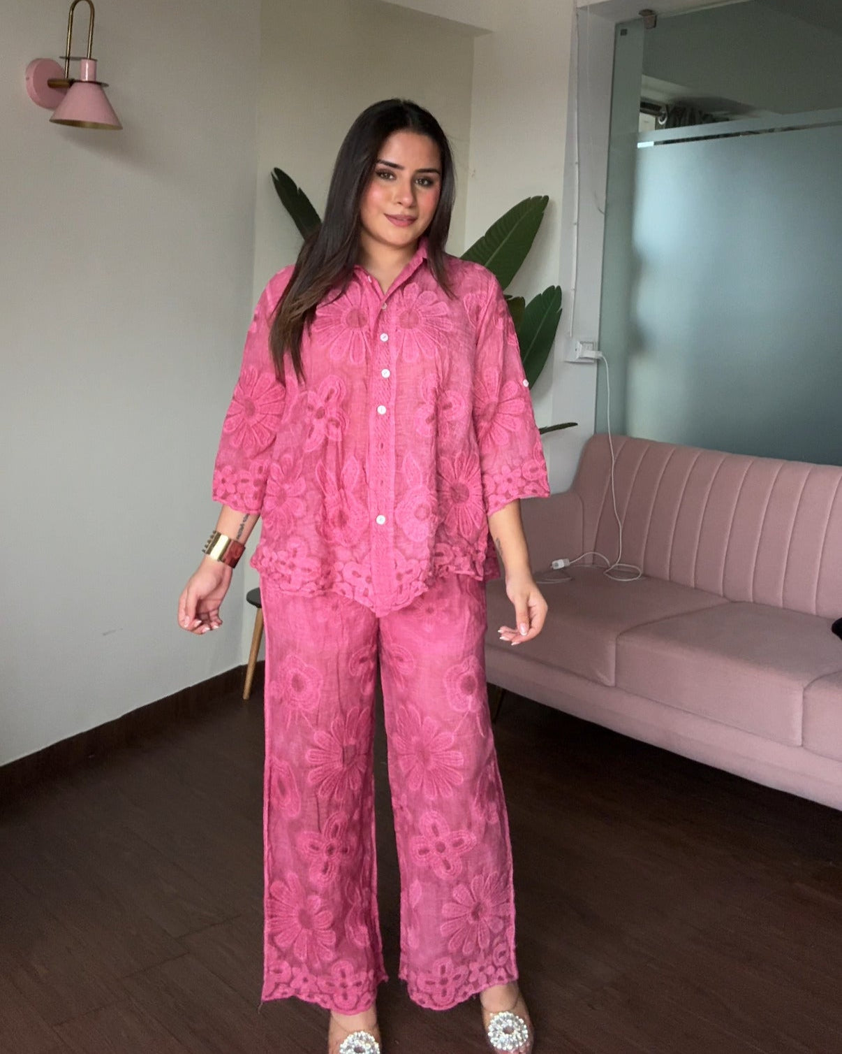 Floral Monochrome Soft Summer Co-Ord Set