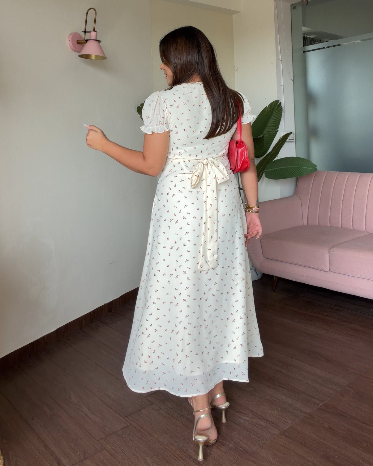 Floral Summer Sweetheart Neckline Dress