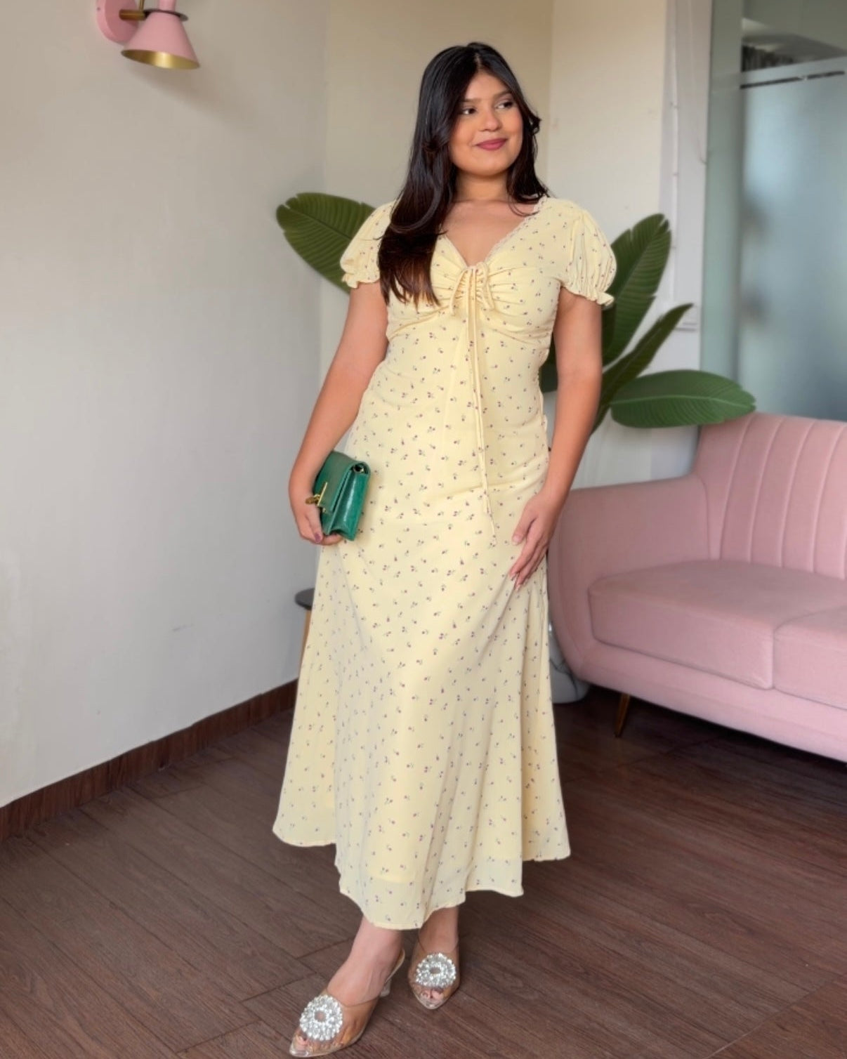 Floral Summer Sweetheart Neckline Dress