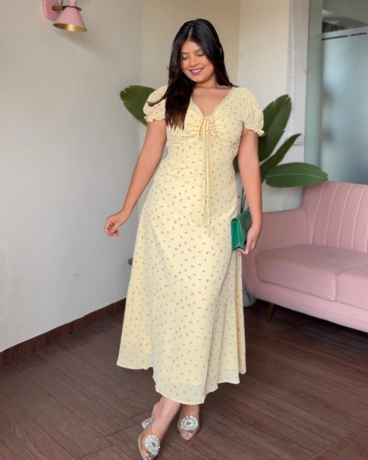 Floral Summer Sweetheart Neckline Dress