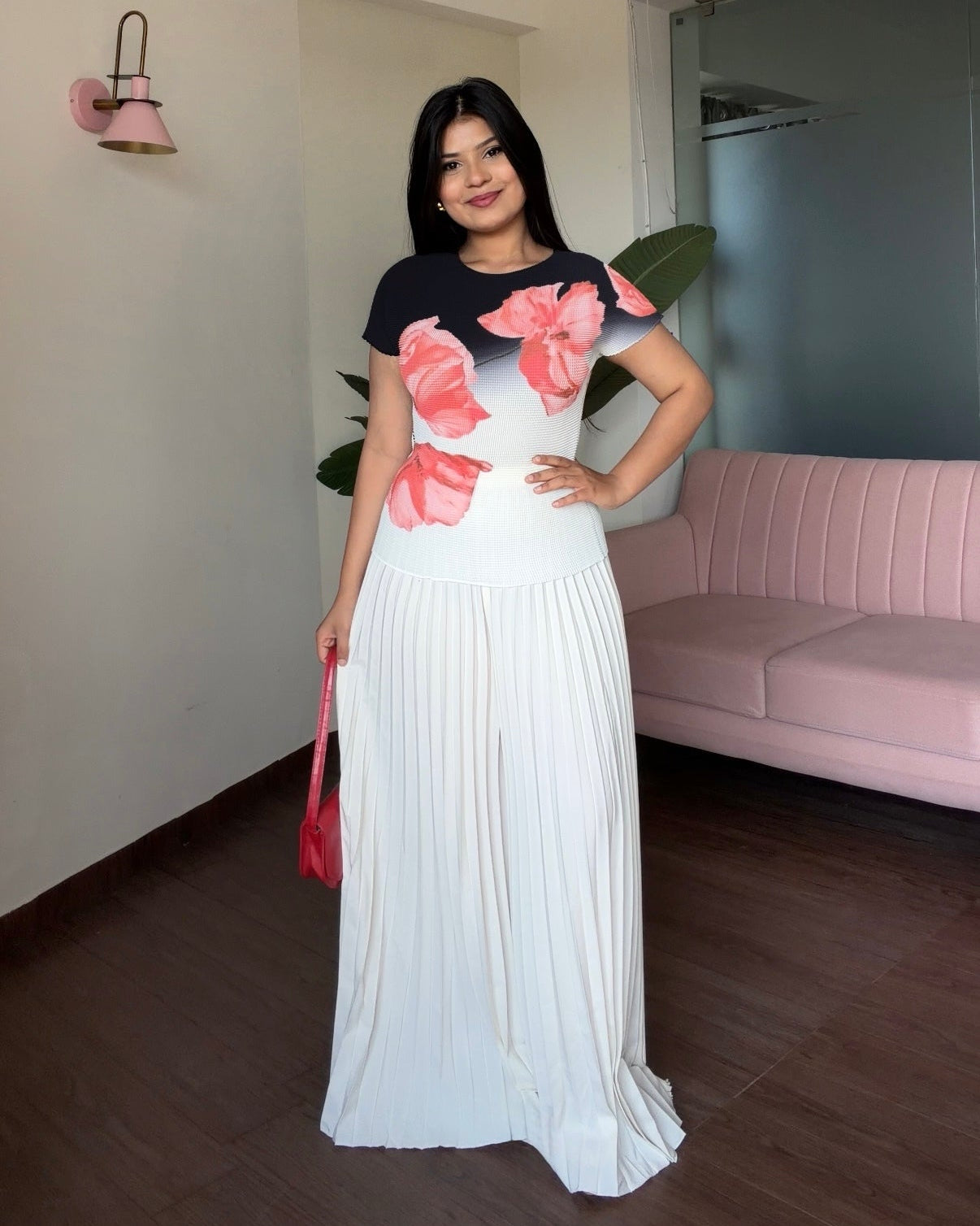 Floral Wrinkle Plazo Set
