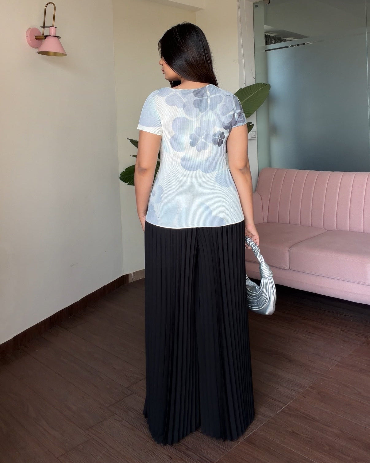 Floral Wrinkle Plazo Set