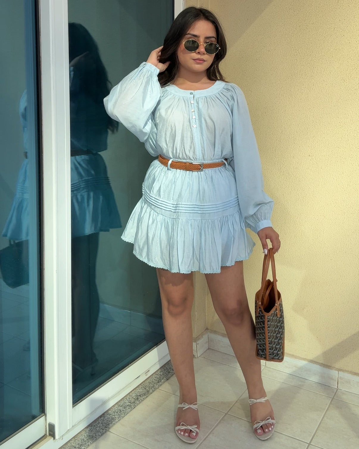 Frill Detailing Top And Skirt Set